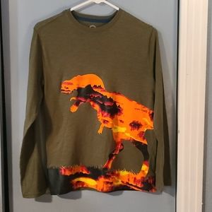 Boys long sleeve dinosaur shirt